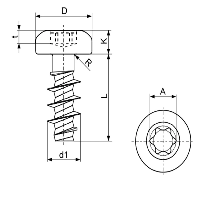 plastic tapping screw 1